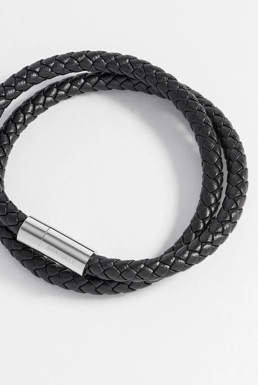 Men's Leather Double Plaited Wrap Bracelet sold by Estella Bartlett product image thumbnail 4