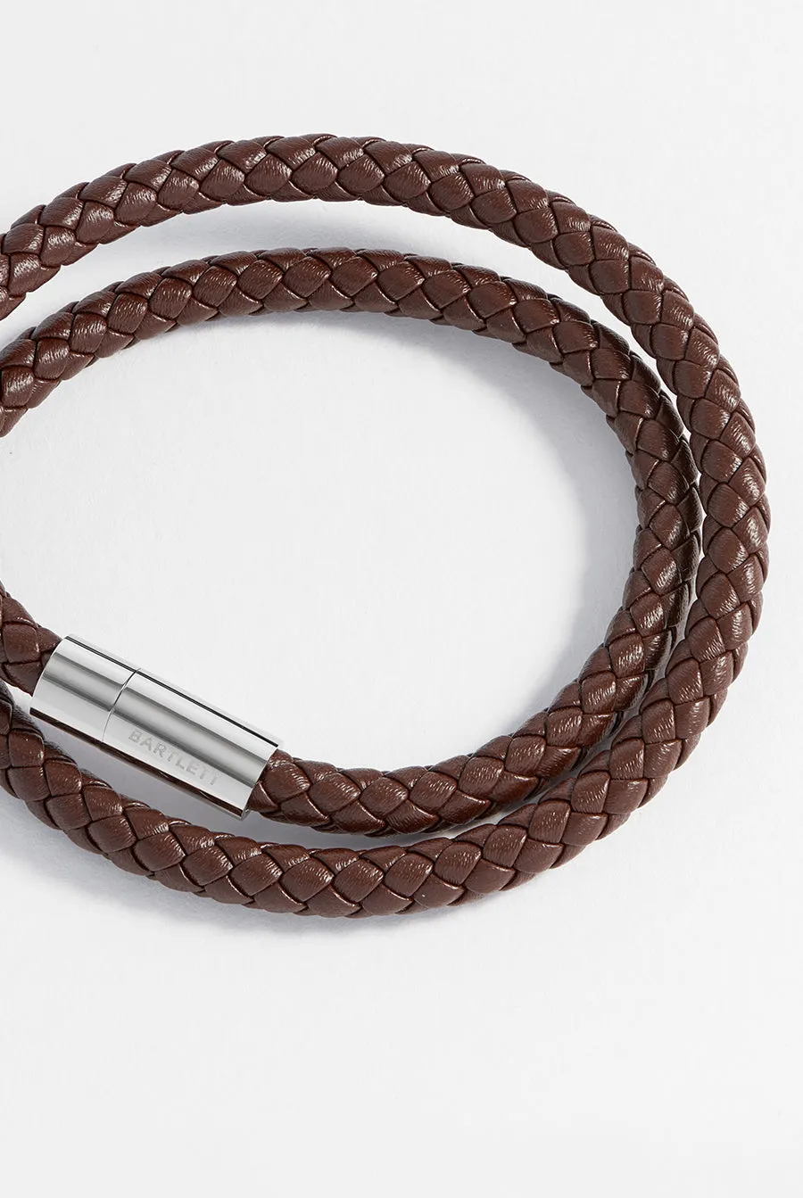 Men's Leather Double Plaited Wrap Bracelet sold by Estella Bartlett product image thumbnail 4