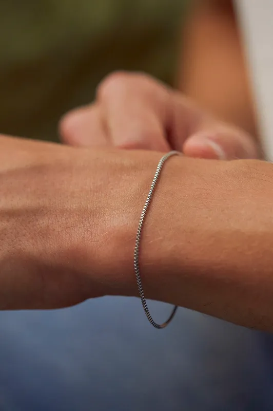 Men's Thin Box Chain Bracelet sold by Estella Bartlett