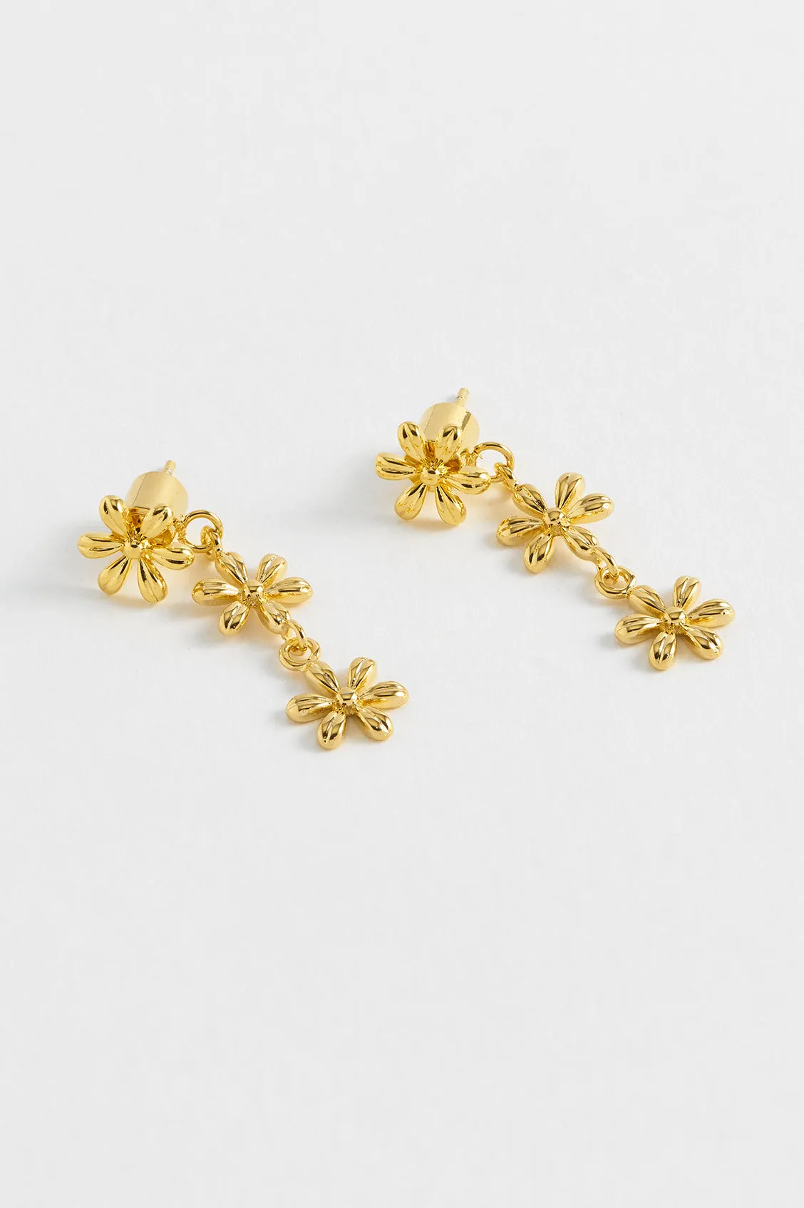 Trio Flower Drop Earrings sold by Estella Bartlett product image thumbnail 4