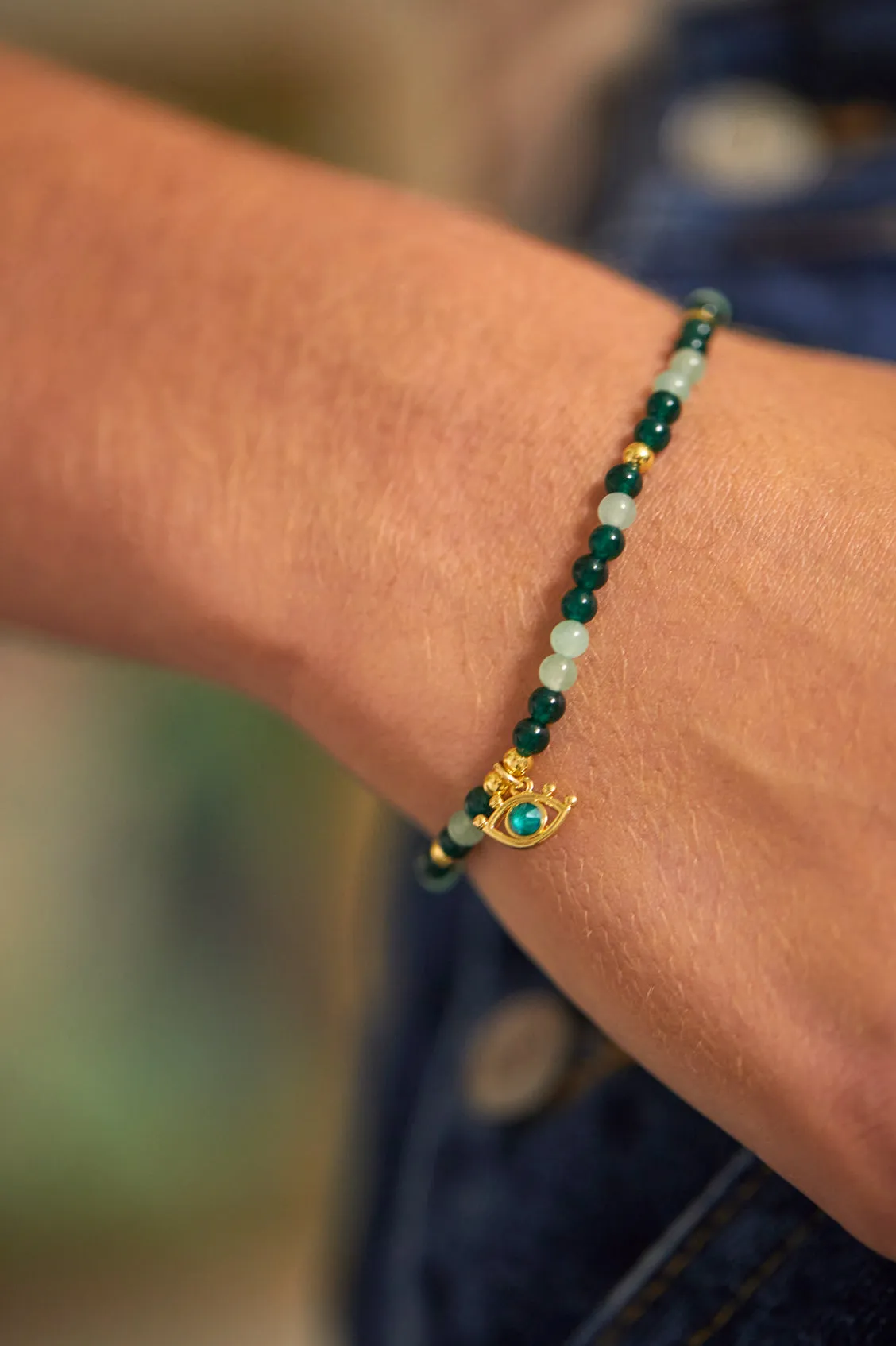 Beaded Evil Eye Charm Bracelet sold by Estella Bartlett product image thumbnail 5