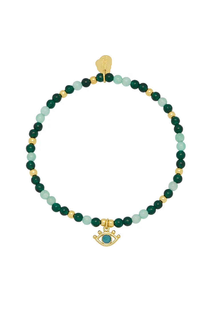 Beaded Evil Eye Charm Bracelet sold by Estella Bartlett product image thumbnail 3