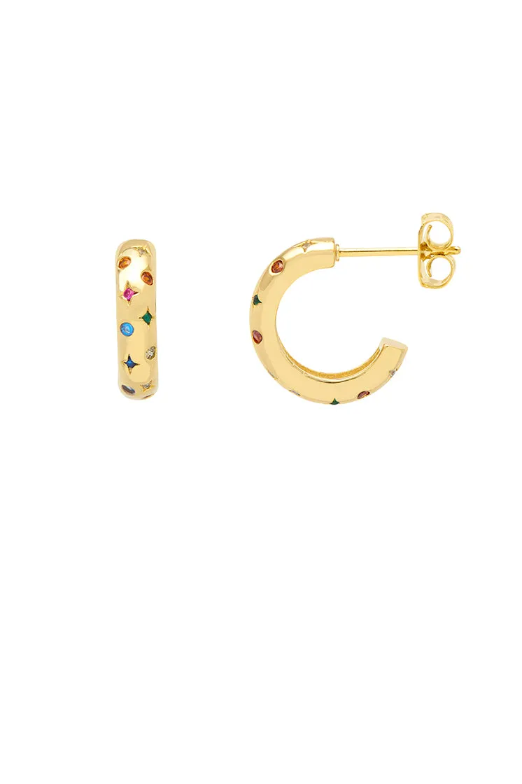 Chubby Rainbow Celestial Hoops sold by Estella Bartlett product image thumbnail 3