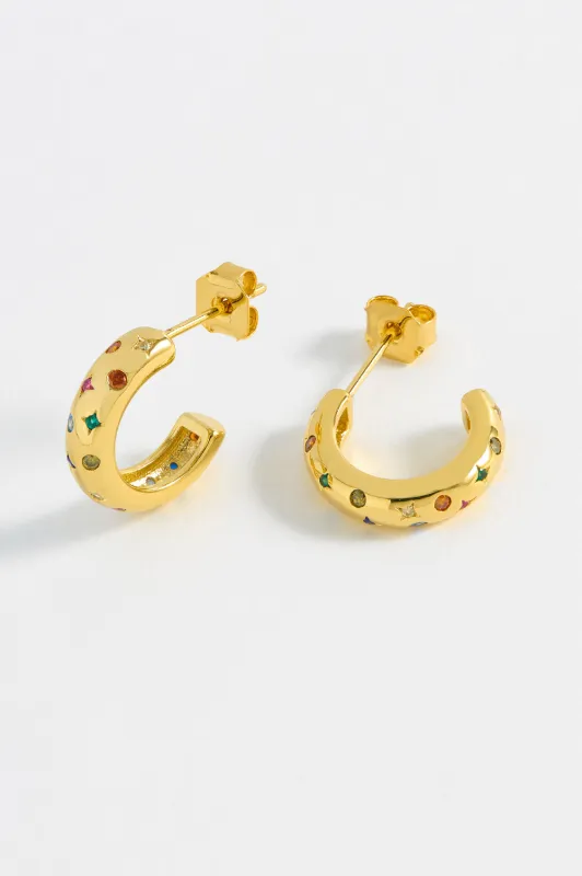 Chubby Rainbow Celestial Hoops sold by Estella Bartlett