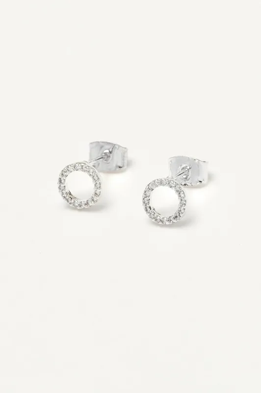 CZ Circle Earrings sold by Estella Bartlett