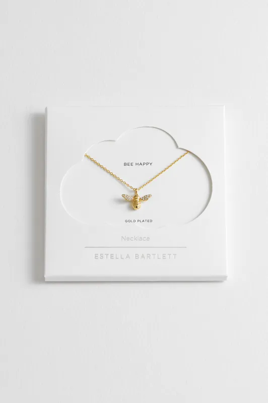 CZ Bee Charm Pendant Necklace sold by Estella Bartlett