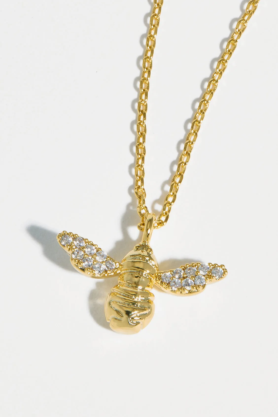 CZ Bee Charm Pendant Necklace sold by Estella Bartlett product image thumbnail 5