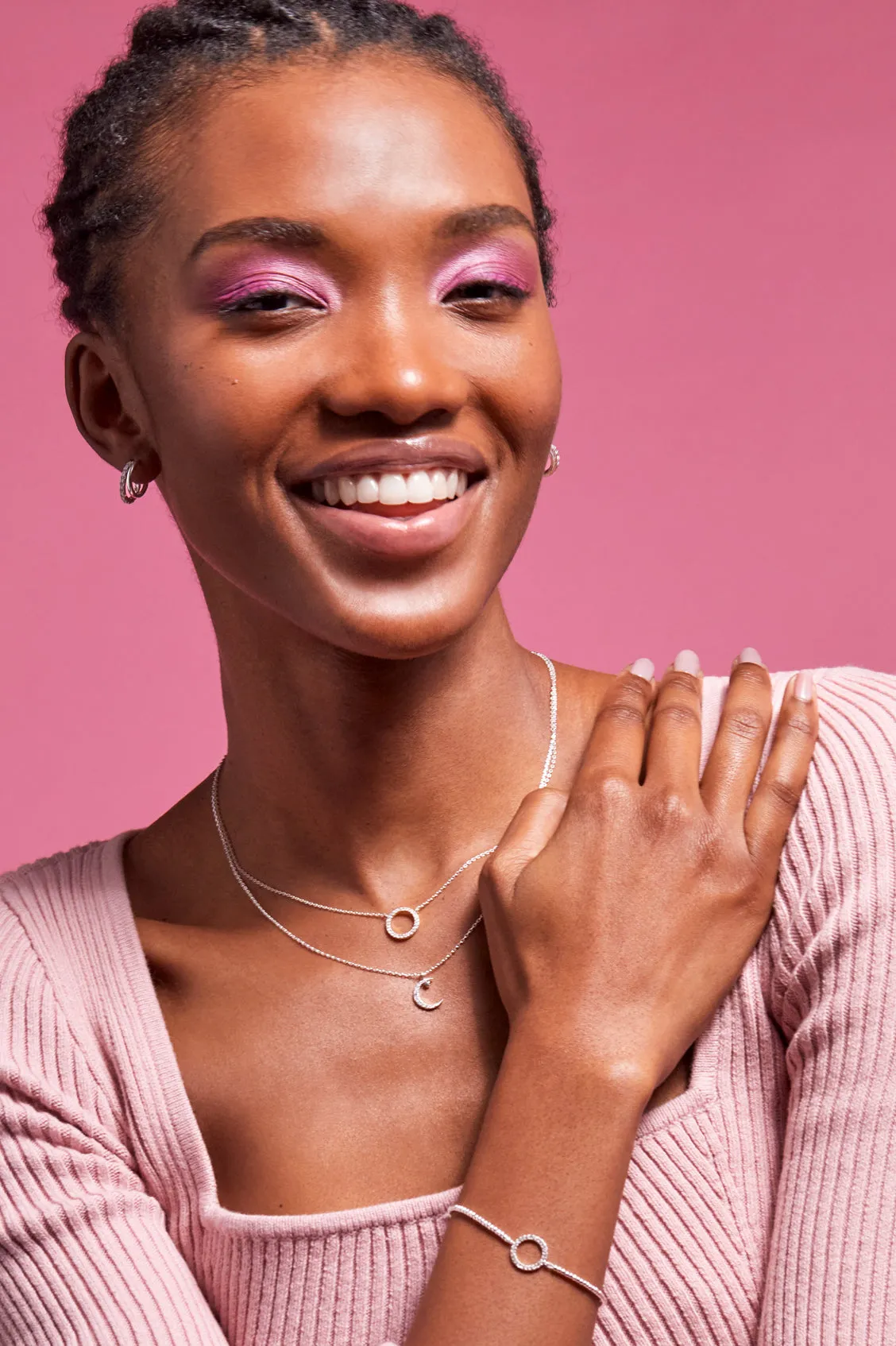 Circle CZ Necklace sold by Estella Bartlett product image thumbnail 5