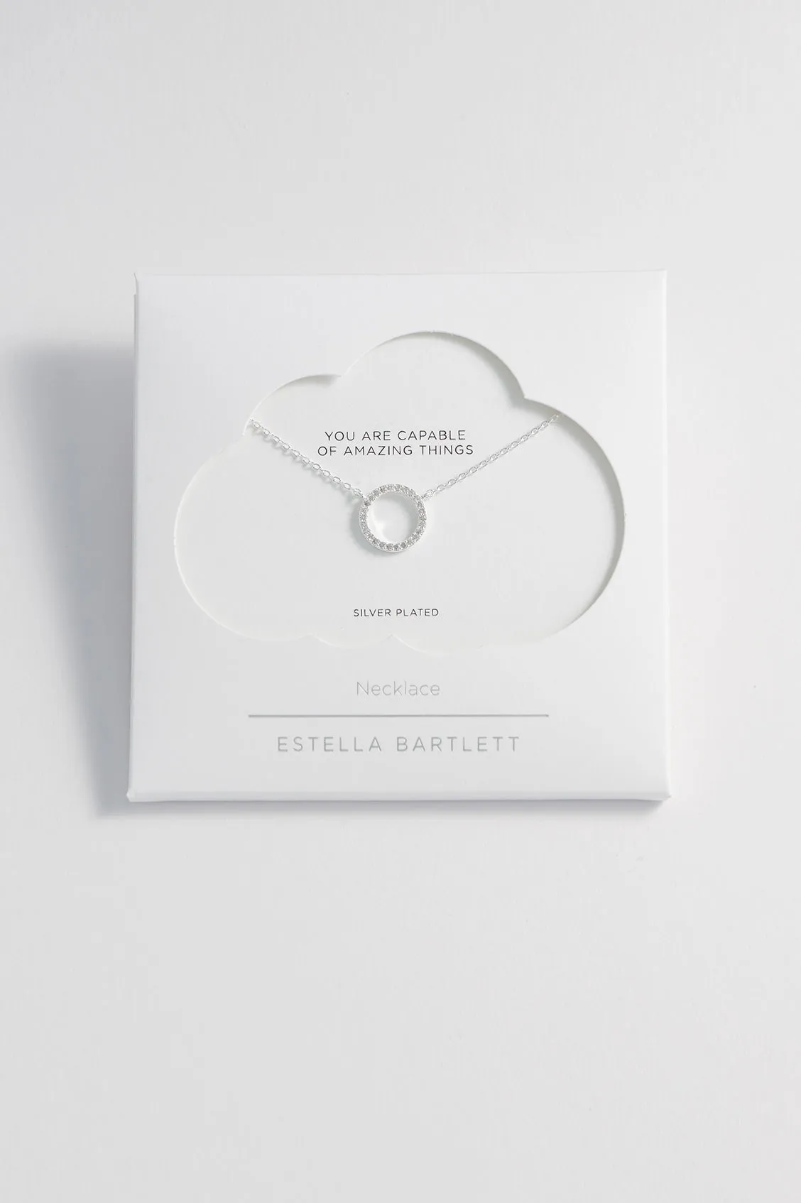 Circle CZ Necklace sold by Estella Bartlett