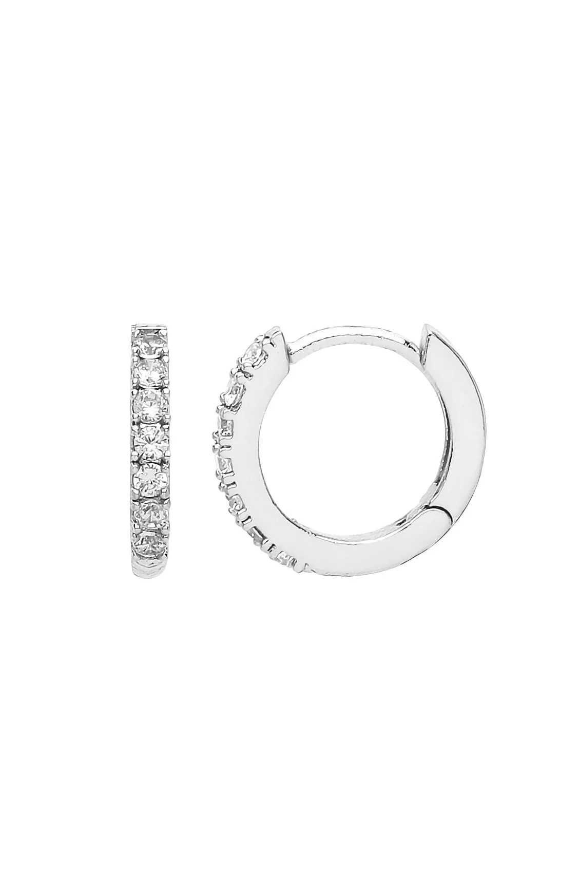Hoop Earrings with White CZ sold by Estella Bartlett product image thumbnail 3