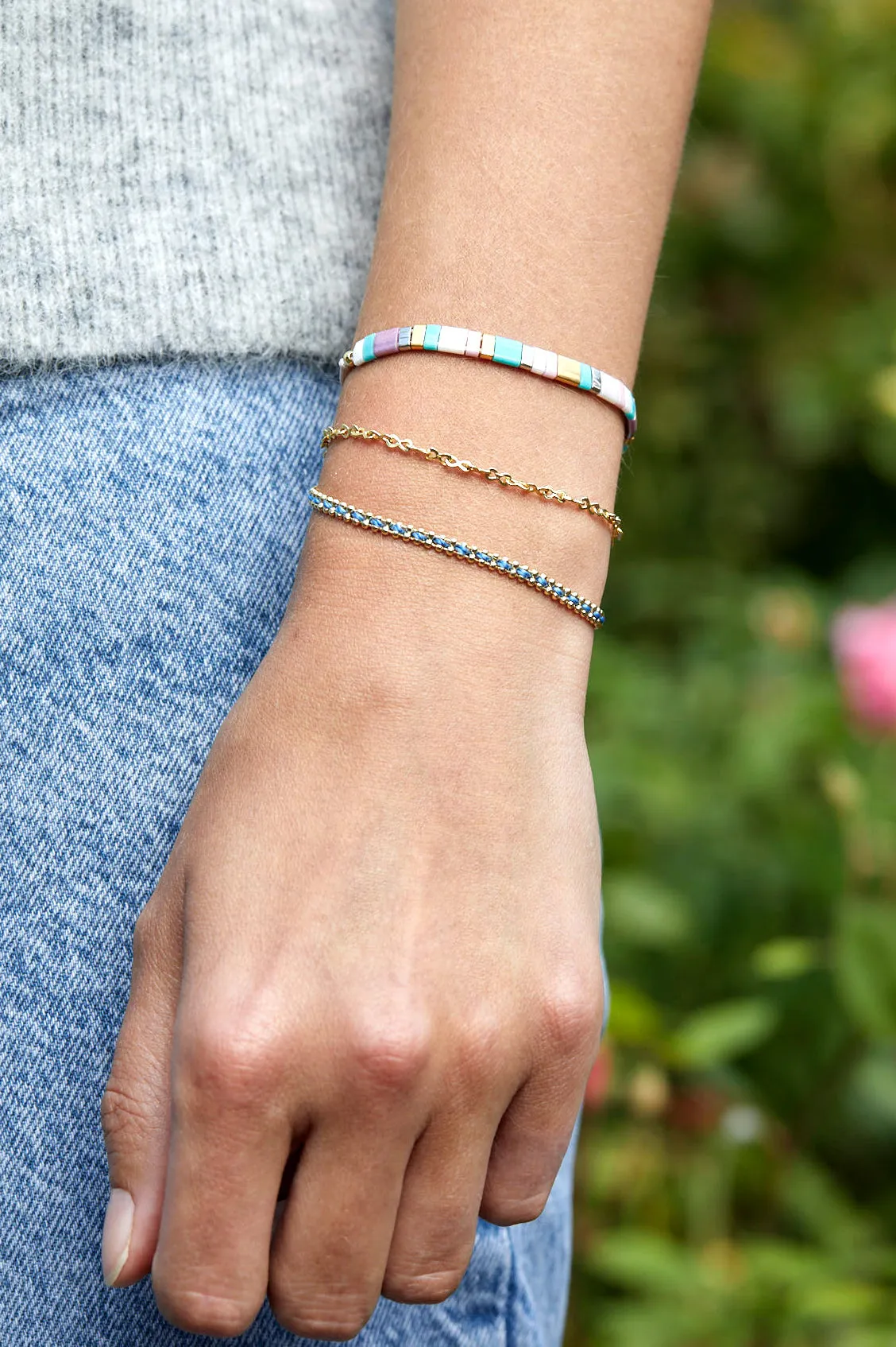 Woven Chain Bracelet Set sold by Estella Bartlett product image thumbnail 4