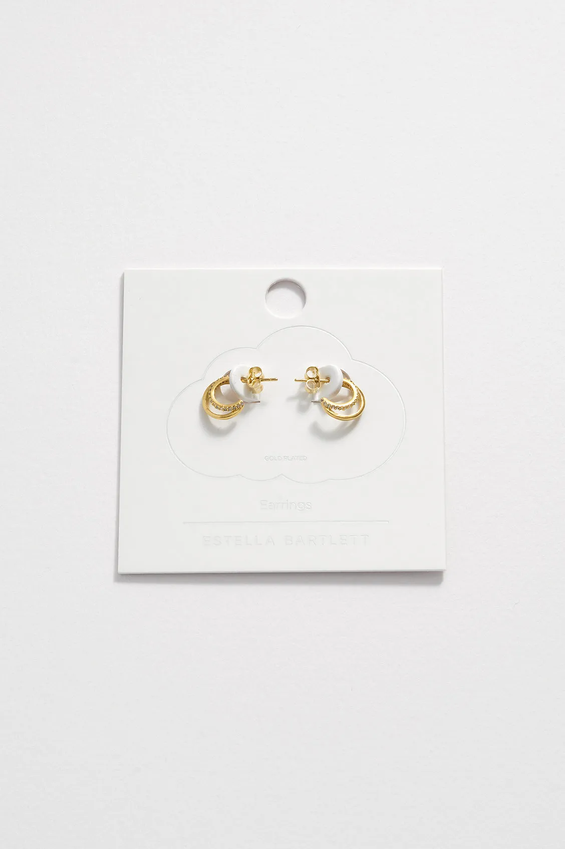 Pave Curl Hoops sold by Estella Bartlett product image thumbnail 4