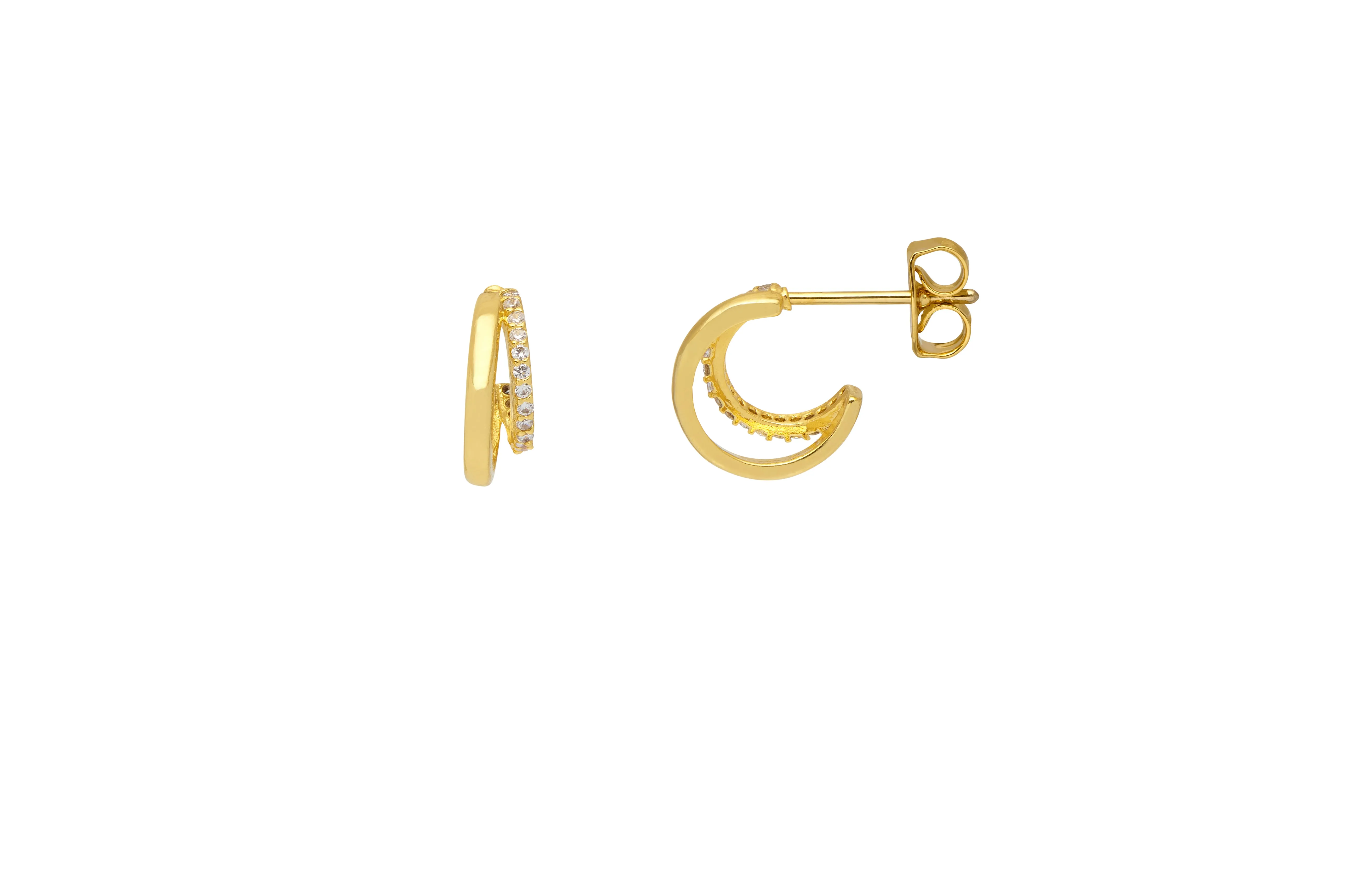 Pave Curl Hoops sold by Estella Bartlett product image thumbnail 3