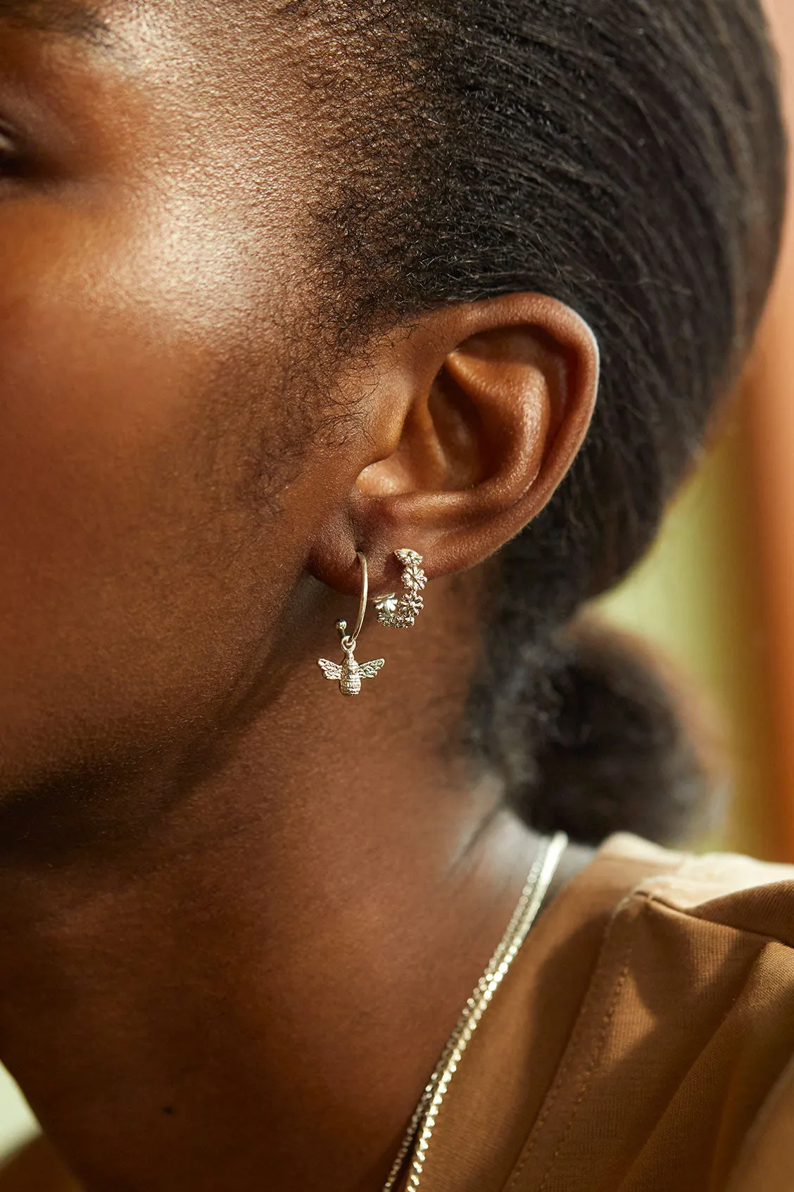 Wildflower Daisy Chain Hoop Earrings sold by Estella Bartlett product image thumbnail 2