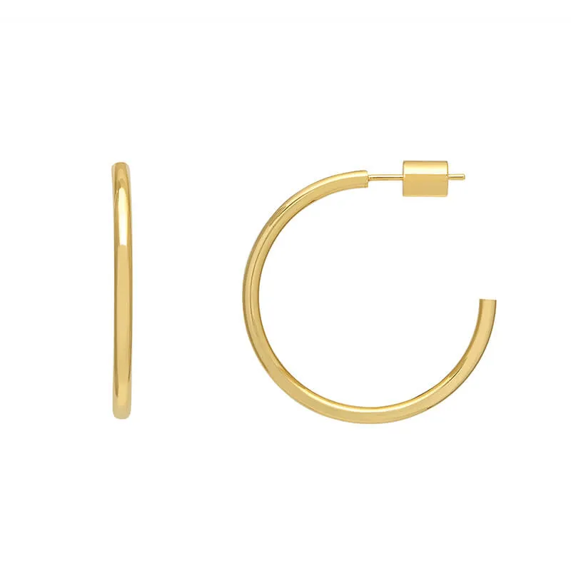 Large Chunky Hoop Earrings sold by Estella Bartlett product image thumbnail 5