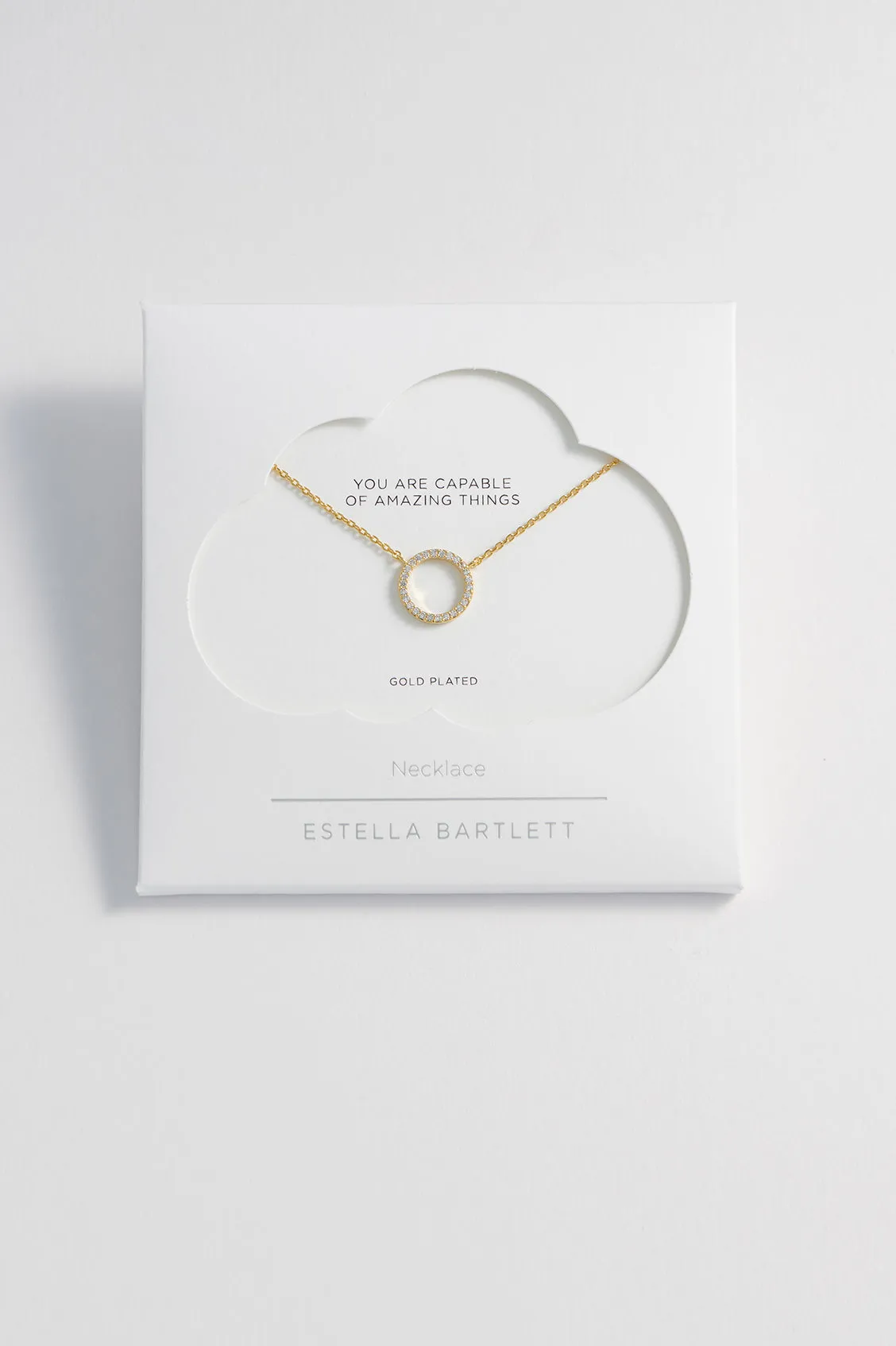 Circle CZ Necklace sold by Estella Bartlett