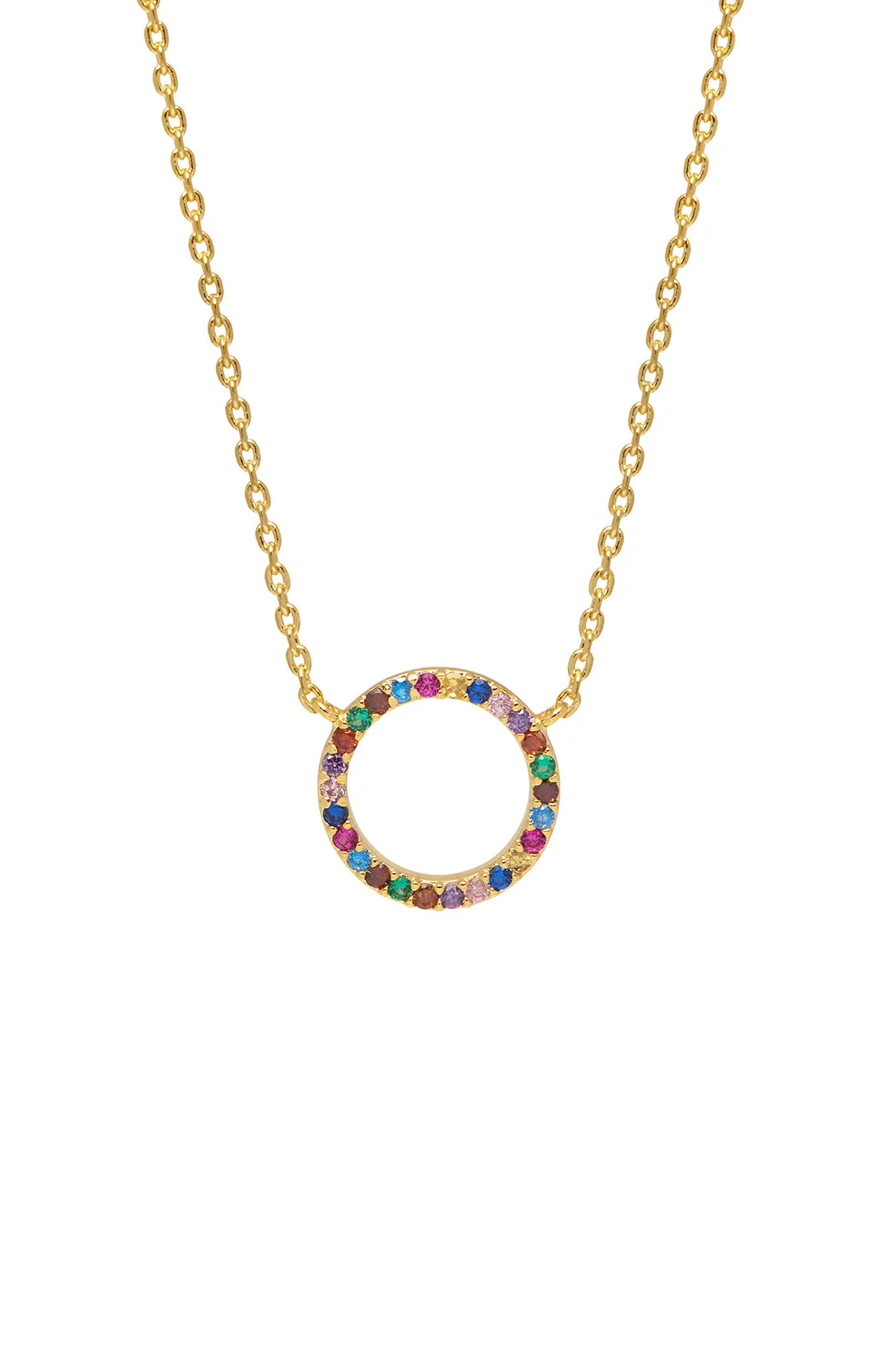 Rainbow Circle Necklace sold by Estella Bartlett product image thumbnail 3