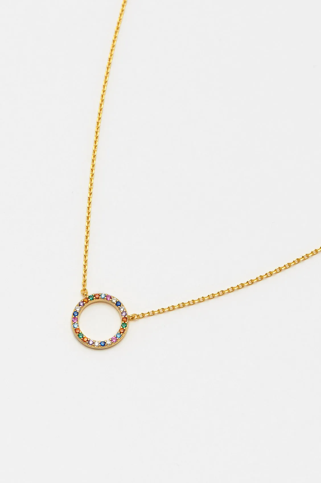 Rainbow Circle Necklace sold by Estella Bartlett product image thumbnail 2
