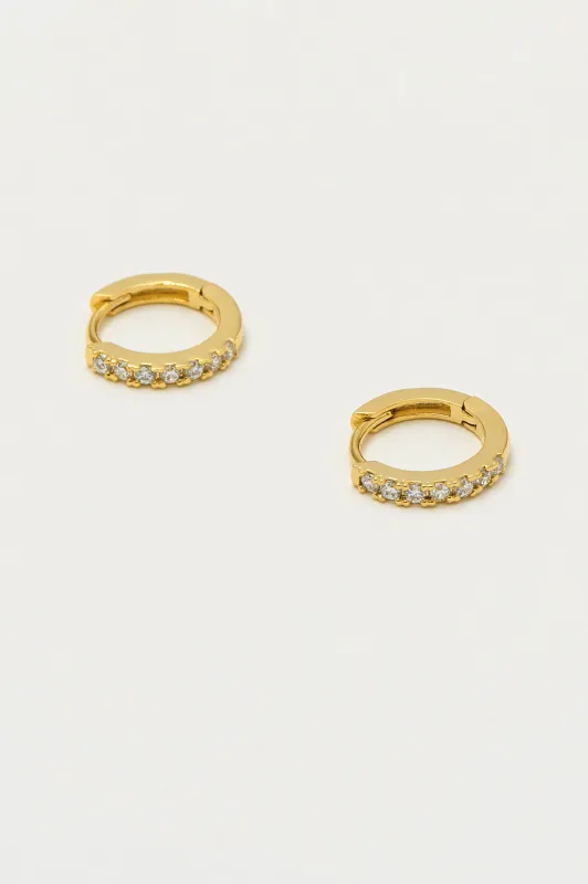 Hoop Earrings with White CZ sold by Estella Bartlett