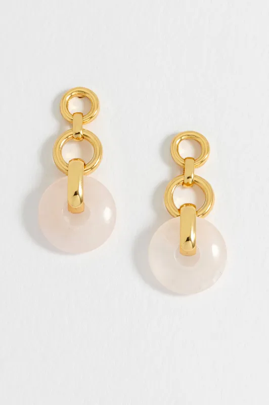 Pink Graduated Round Link Drop Earrings sold by Estella Bartlett