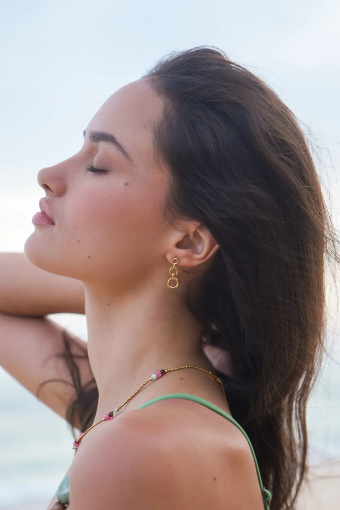 Graduated Round Link Drop Earrings sold by Estella Bartlett product image thumbnail 2