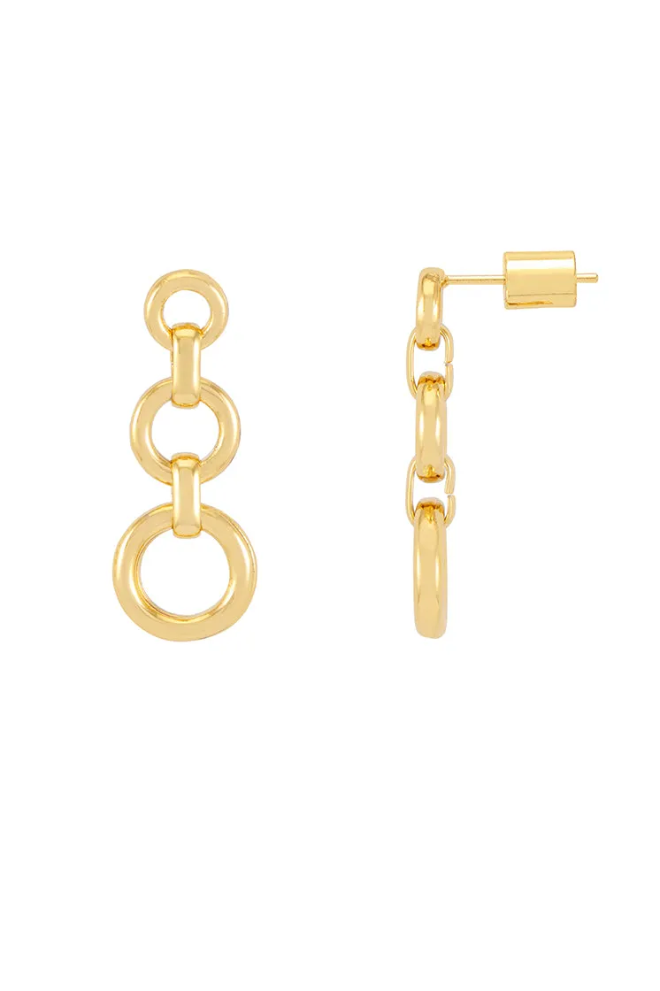 Graduated Round Link Drop Earrings sold by Estella Bartlett product image thumbnail 3