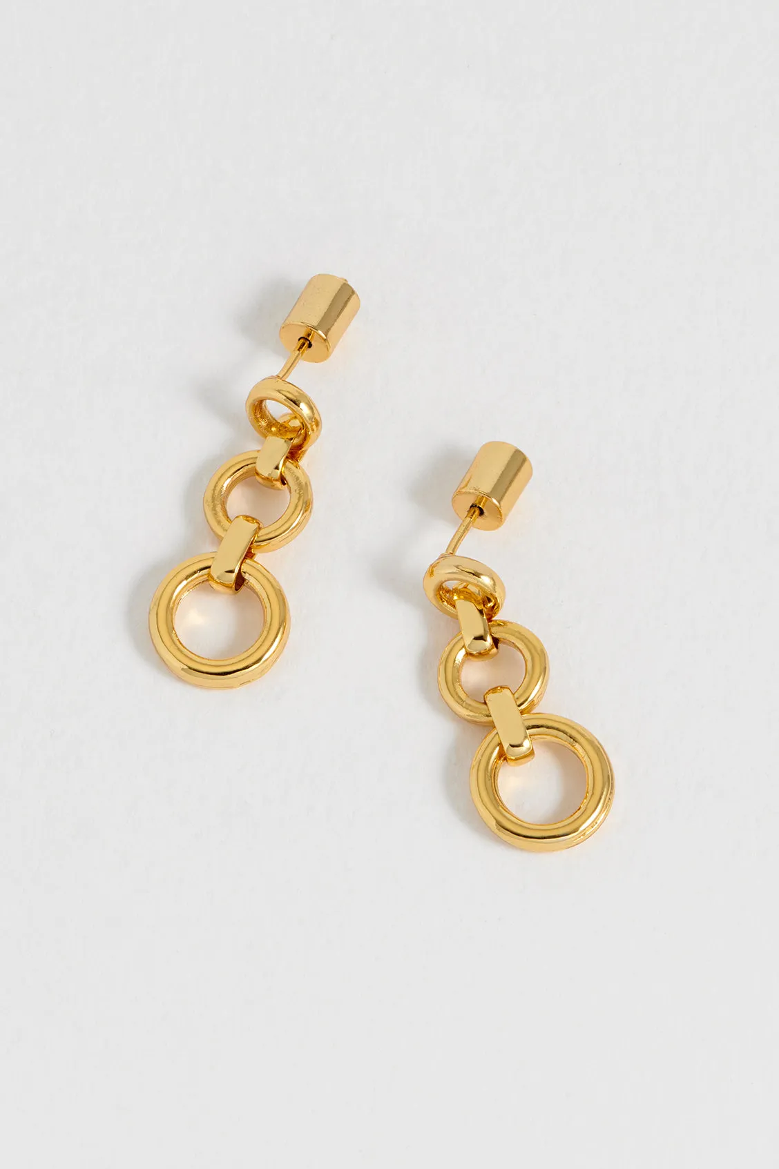 Graduated Round Link Drop Earrings sold by Estella Bartlett product image thumbnail 4