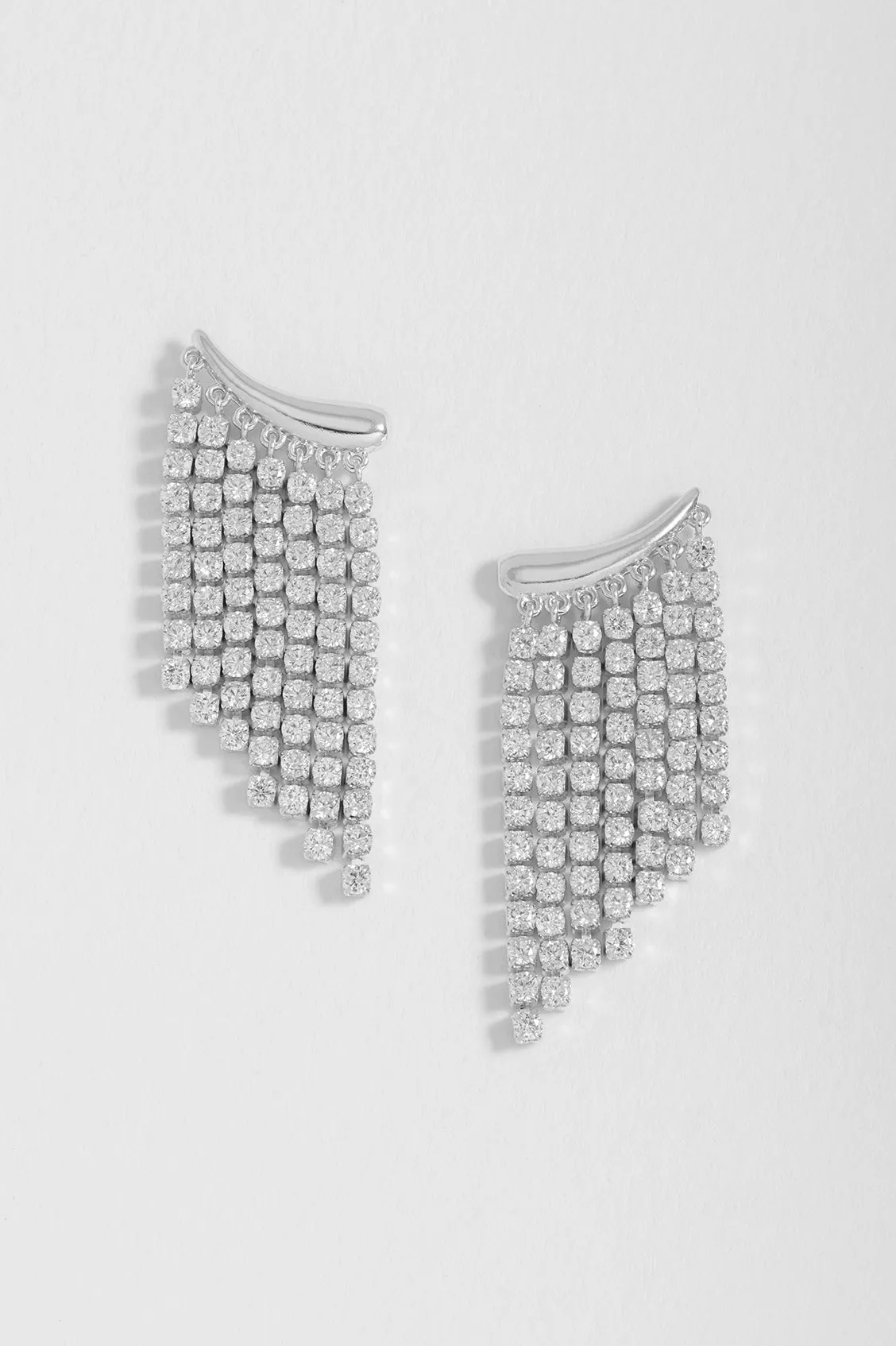 Tiered Tennis Chain Drop Earrings sold by Estella Bartlett