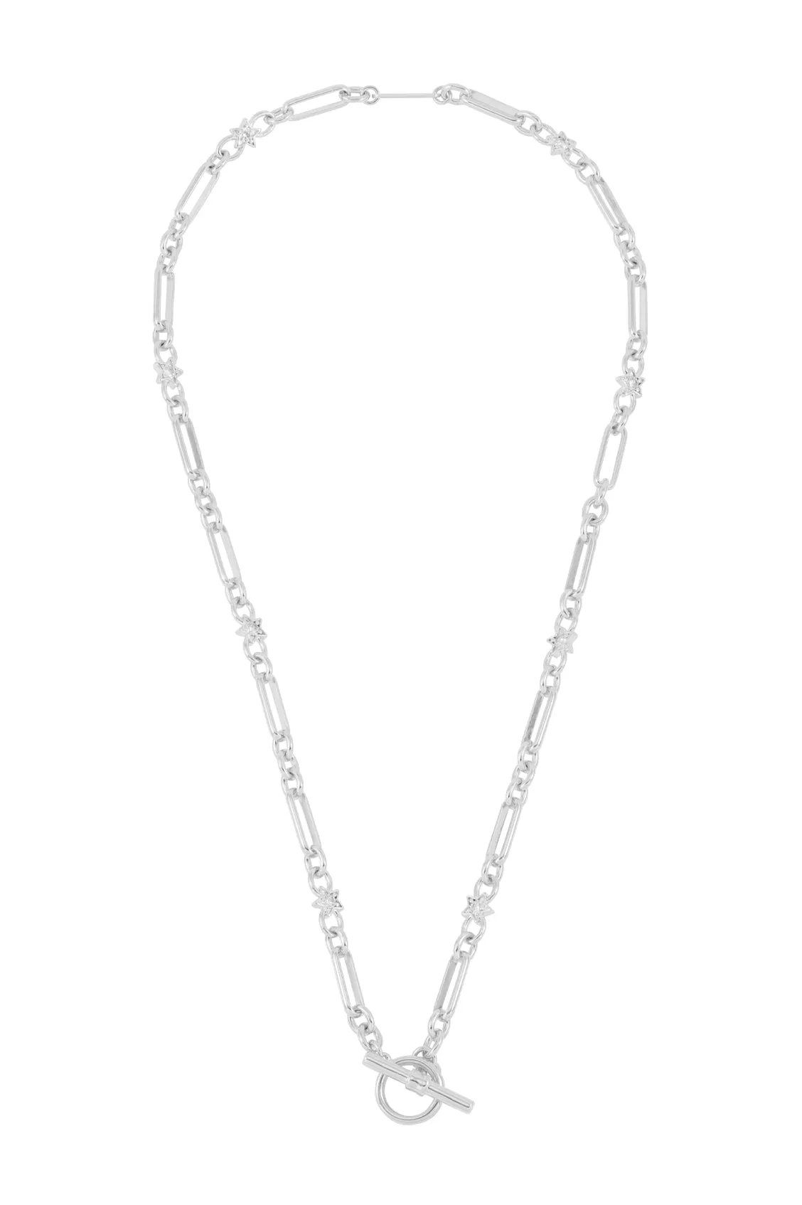 Star Paperclip Link T-Bar Necklace sold by Estella Bartlett product image thumbnail 3