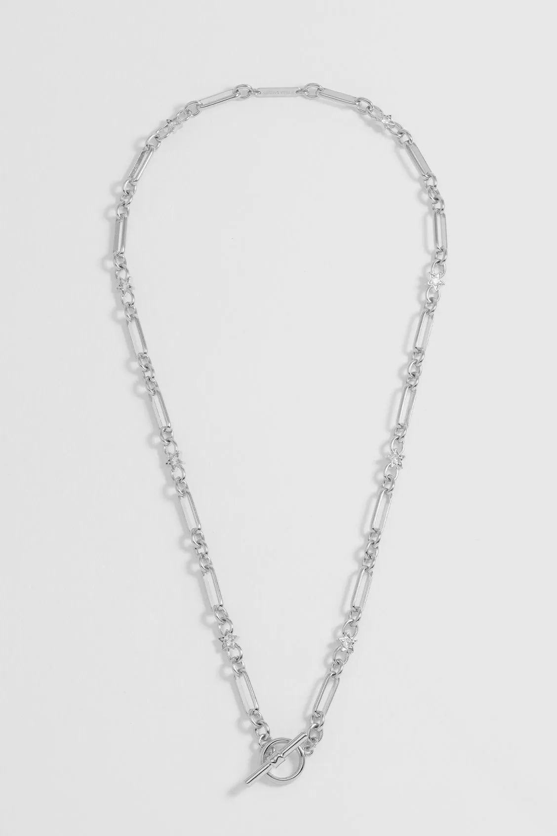 Star Paperclip Link T-Bar Necklace sold by Estella Bartlett product image thumbnail 2