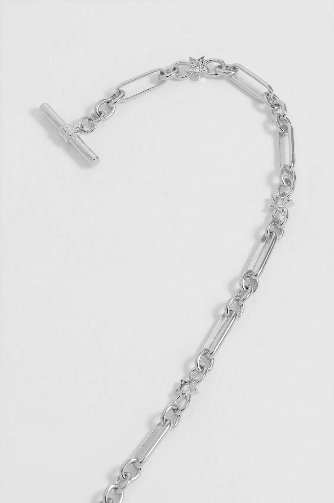 Star Paperclip Link T-Bar Necklace sold by Estella Bartlett product image thumbnail 4
