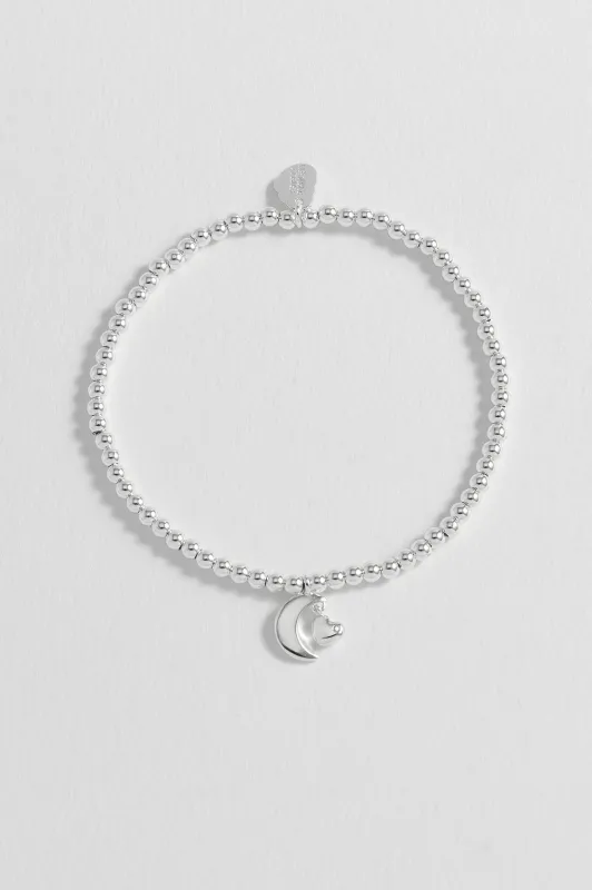 Moon & Heart Stretch Bracelet sold by Estella Bartlett