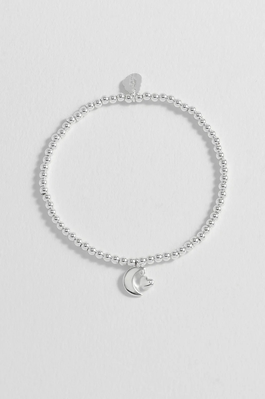 Moon & Heart Stretch Bracelet sold by Estella Bartlett