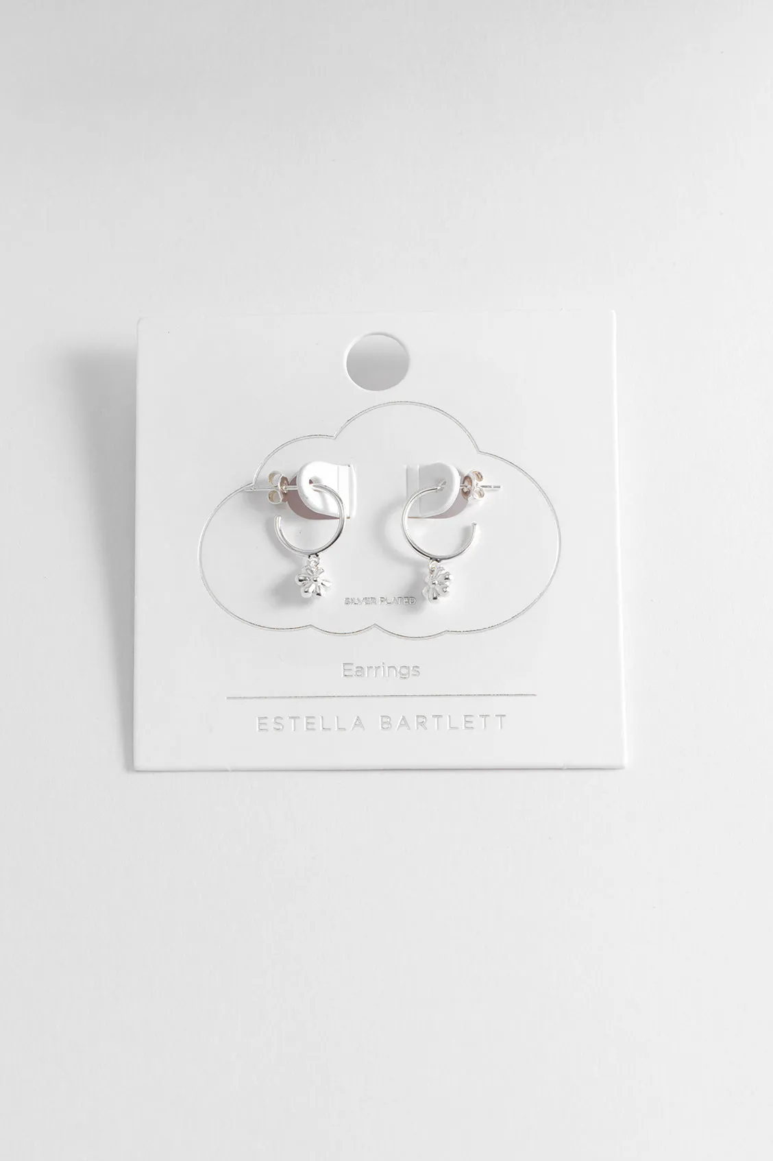 Flower Charm Drop Hoops sold by Estella Bartlett product image thumbnail 4