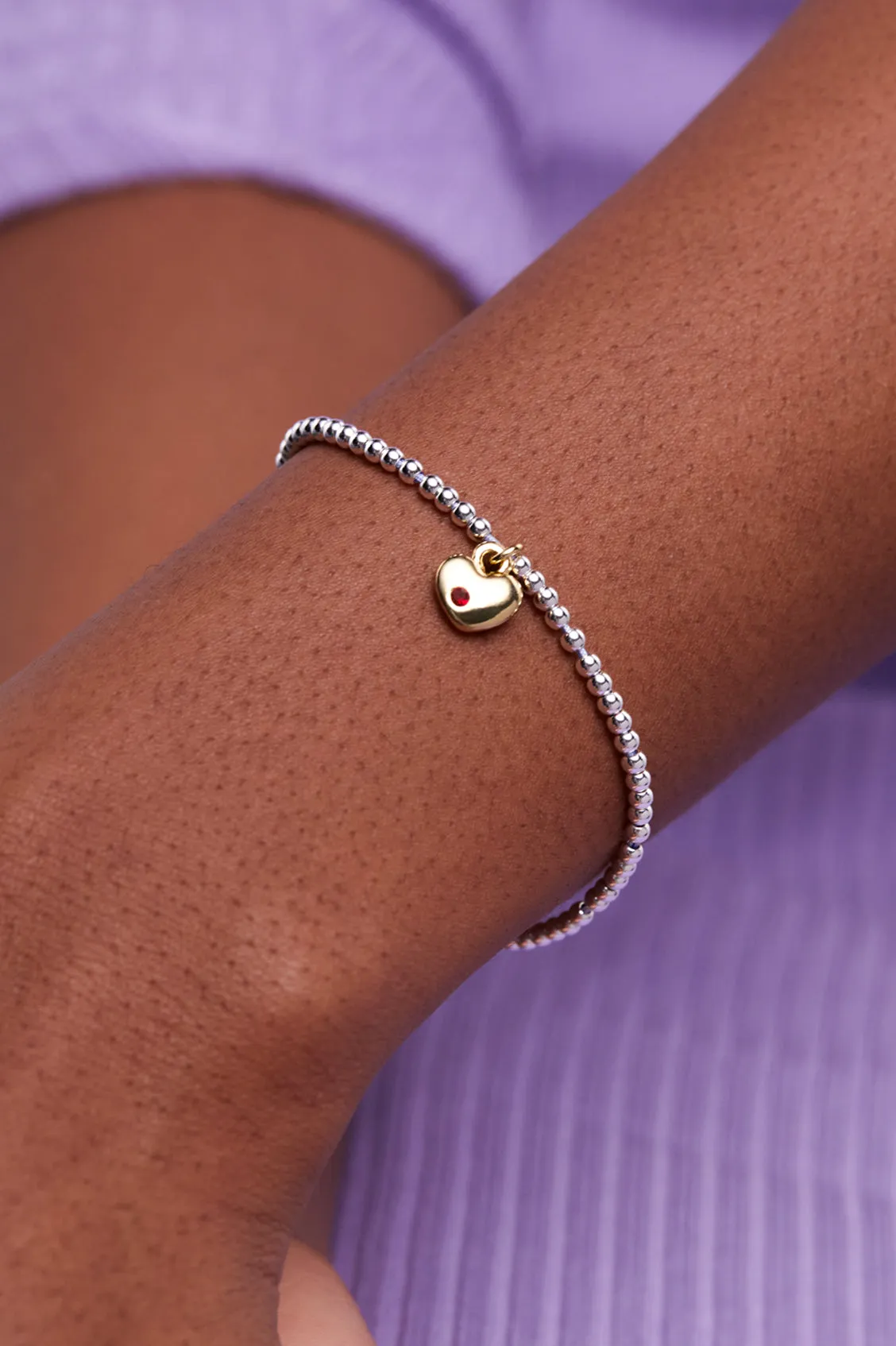 CZ Heart Padlock Bracelet sold by Estella Bartlett product image thumbnail 4