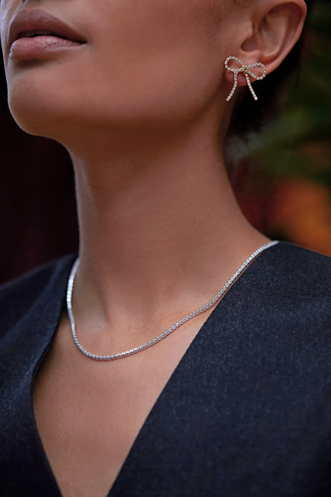 Fine Tennis Chain Necklace sold by Estella Bartlett product image thumbnail 2