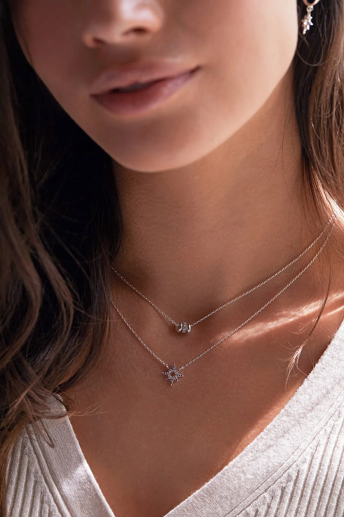 Triple Pave Ring Necklace sold by Estella Bartlett product image thumbnail 4
