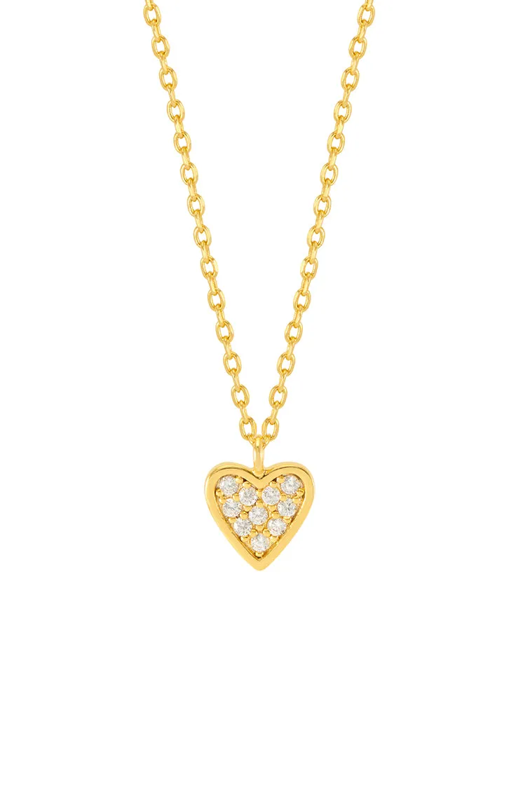 Pave Mini Heart Necklace sold by Estella Bartlett product image thumbnail 3