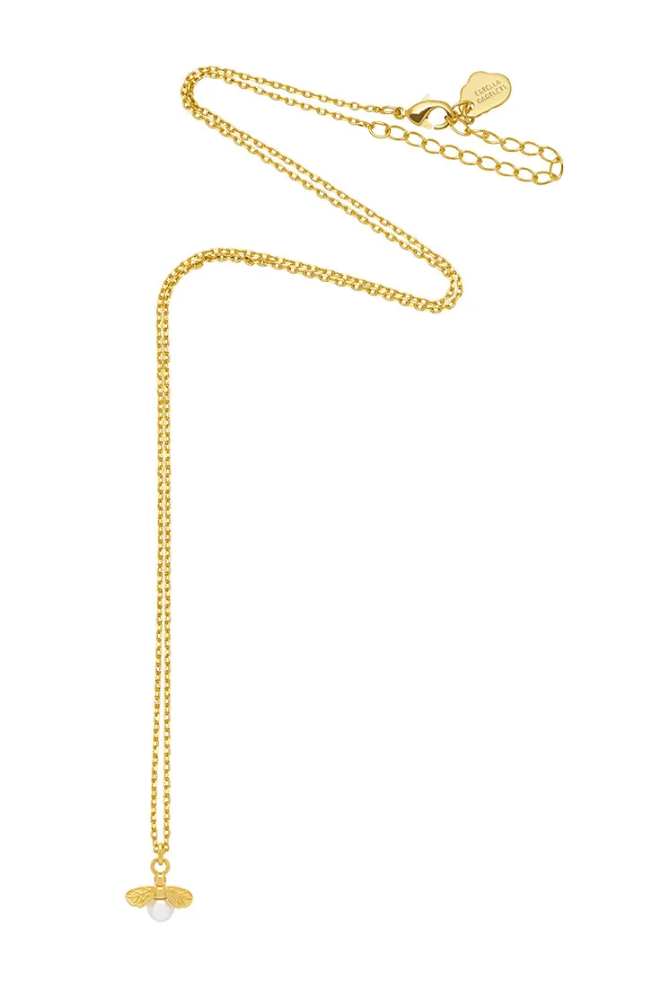 Pearl Bee Pendant Necklace sold by Estella Bartlett product image thumbnail 3