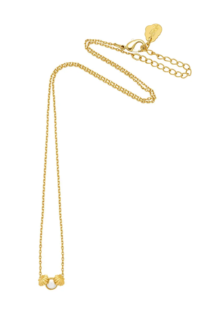 Pearl Scallop Pendant Necklace sold by Estella Bartlett product image thumbnail 3