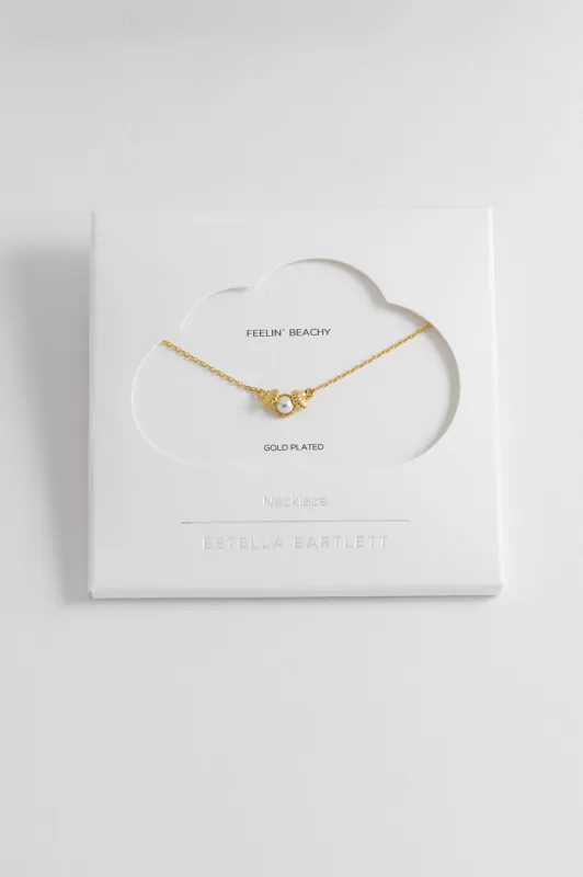 Pearl Scallop Pendant Necklace sold by Estella Bartlett