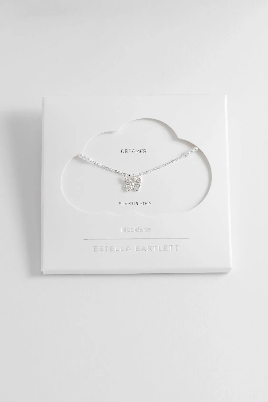 Pearl Butterfly Pendant Necklace sold by Estella Bartlett