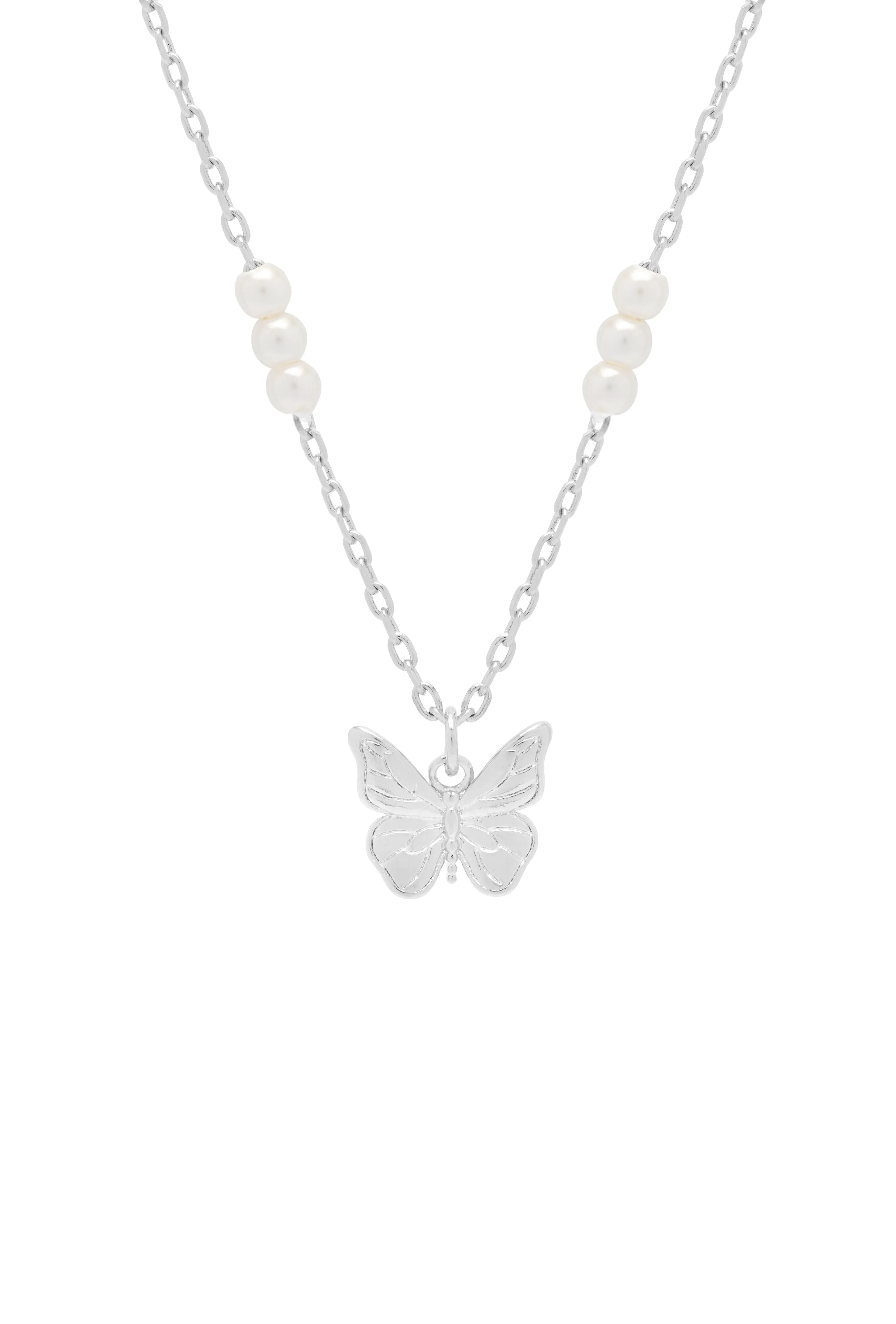 Pearl Butterfly Pendant Necklace sold by Estella Bartlett product image thumbnail 3