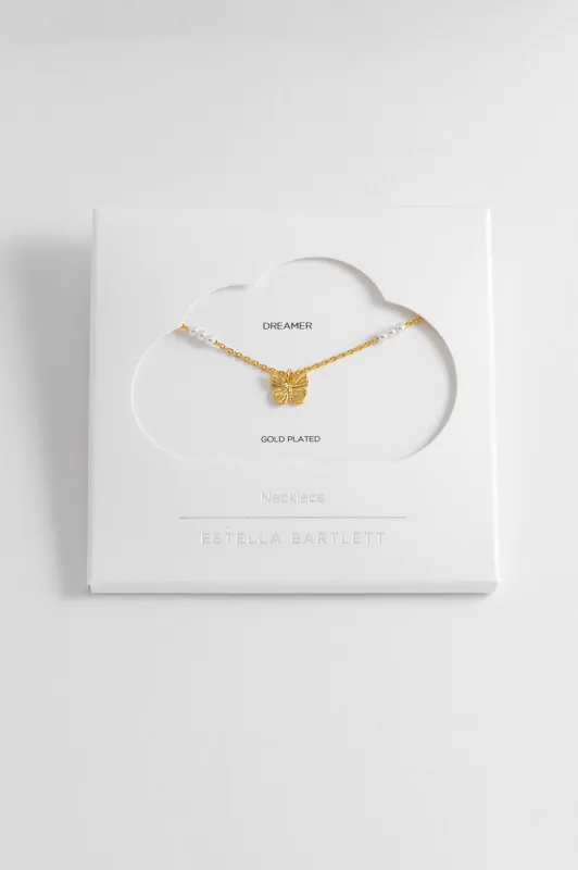 Pearl Butterfly Pendant Necklace sold by Estella Bartlett