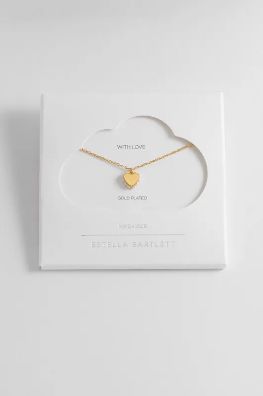 Heart With Side Pearl Necklace sold by Estella Bartlett