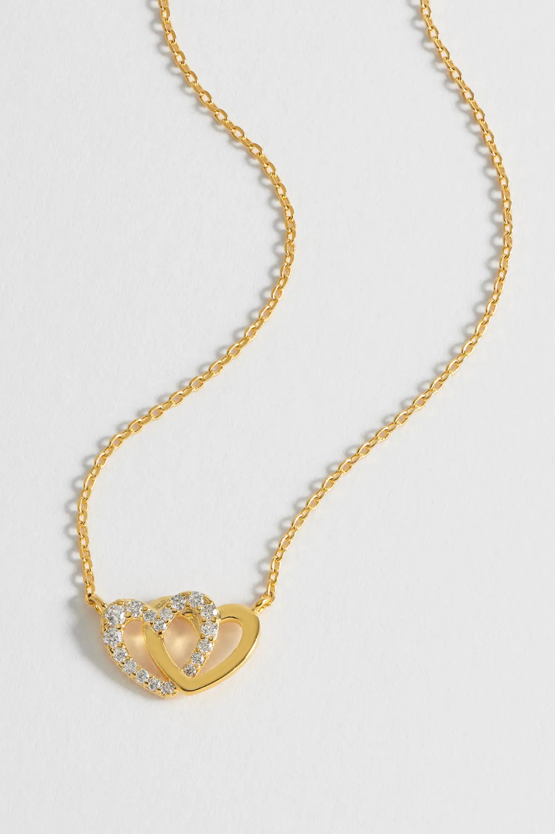 Interlocking Heart CZ Necklace sold by Estella Bartlett product image thumbnail 5