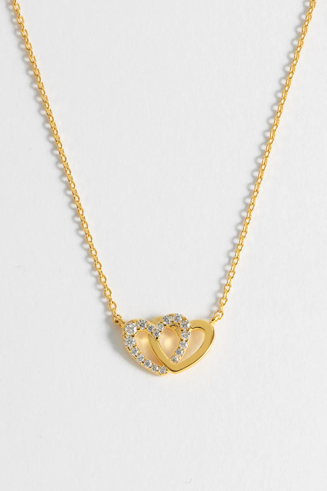 Interlocking Heart CZ Necklace sold by Estella Bartlett product image thumbnail 2