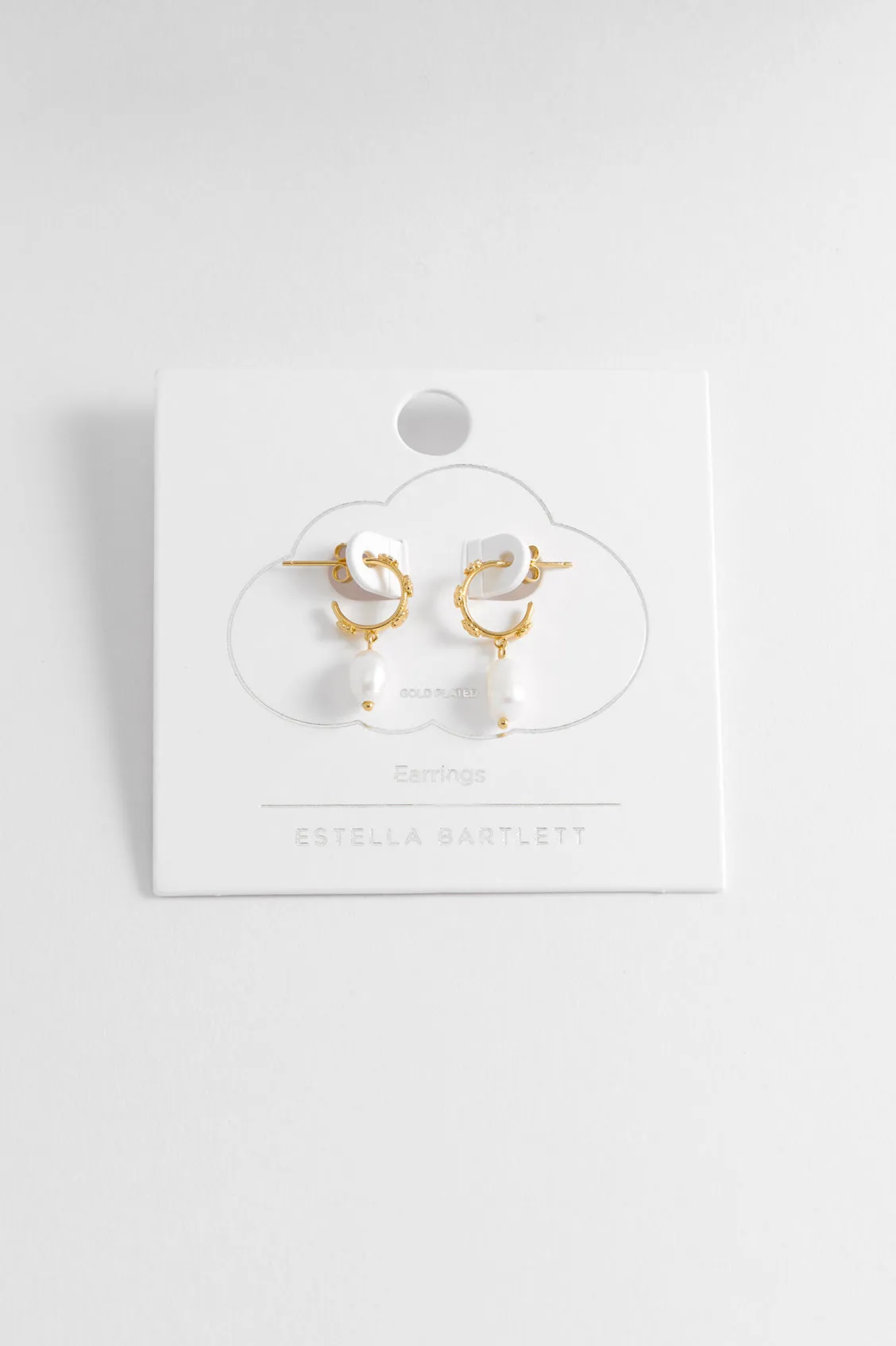 Flower Pearl Drop Hoops sold by Estella Bartlett product image thumbnail 5