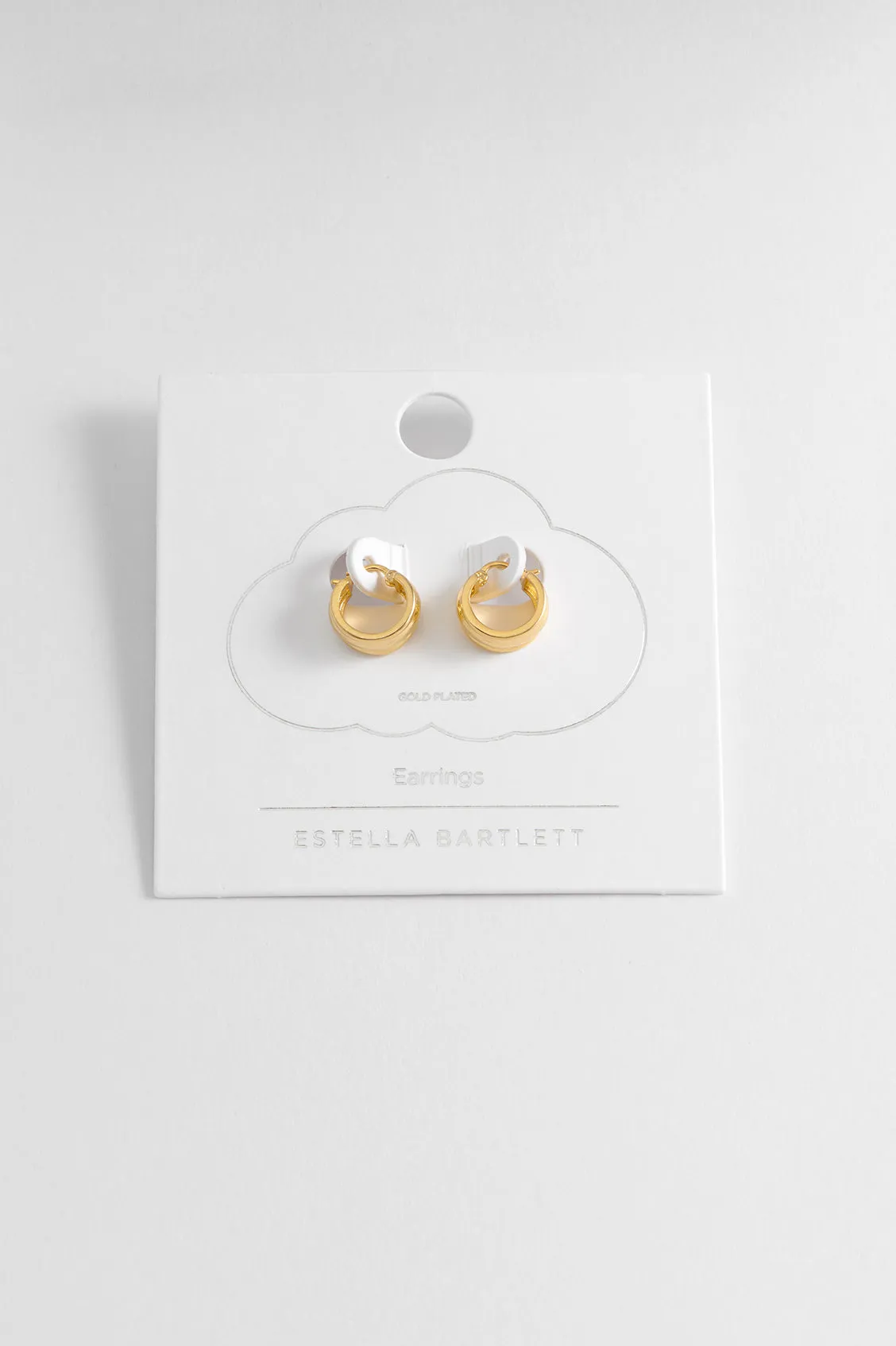 Chunky Gold Textured Hoops sold by Estella Bartlett product image thumbnail 5