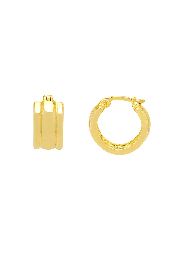 Chunky Gold Textured Hoops sold by Estella Bartlett product image thumbnail 3